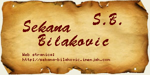 Sekana Bilaković vizit kartica